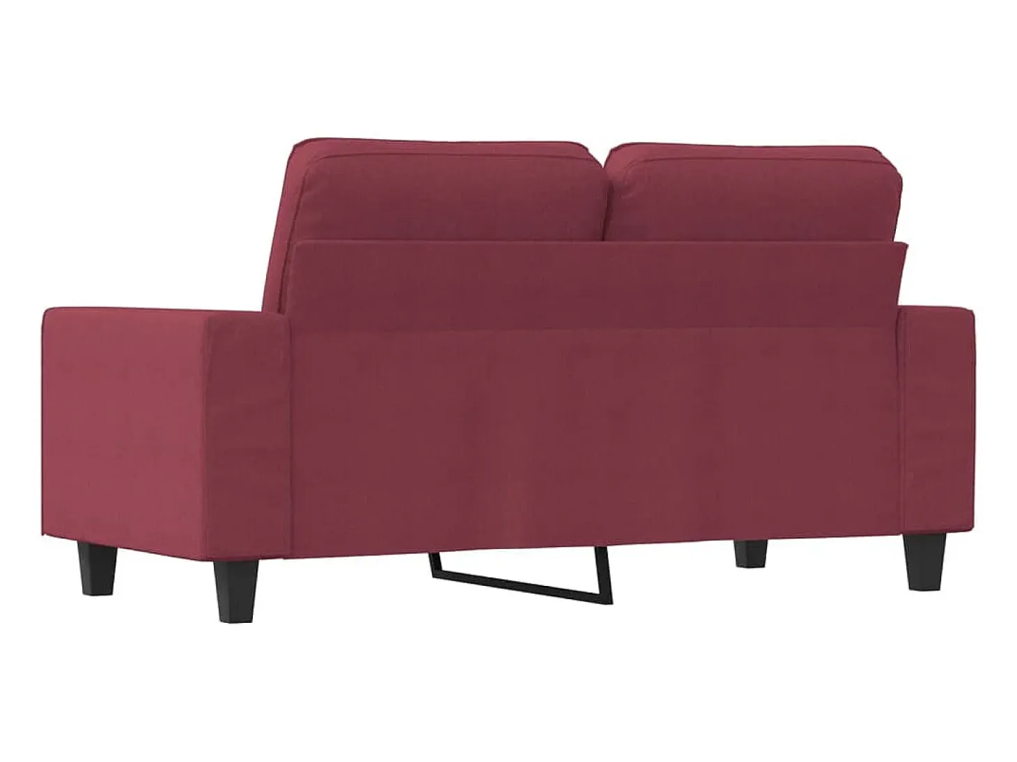 Sofá de 2 plazas de tela rojo tinto 120 cm PWFG99846