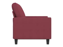 Sofá de 2 plazas de tela rojo tinto 120 cm PWFG99846