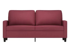 Sofá de 2 plazas de tela rojo tinto 140 cm