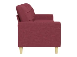 Sofá de 3 plazas de tela rojo tinto 210 cm