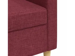Sofá de 3 plazas de tela rojo tinto 210 cm
