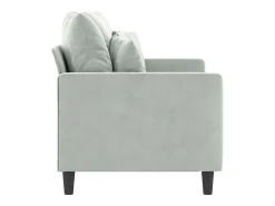 Sofá de 2 plazas de terciopelo gris claro 120 cm