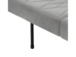 Sofá de 2 plazas de terciopelo gris, con respaldo y reposabrazos ajustables, de diseño moderno, para salón o dormitorio