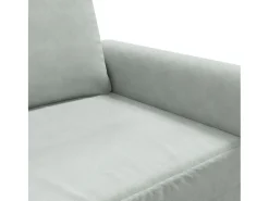 Sofá de 2 plazas de terciopelo gris claro 120 cm