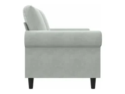 Sofá de 2 plazas de terciopelo gris claro 120 cm