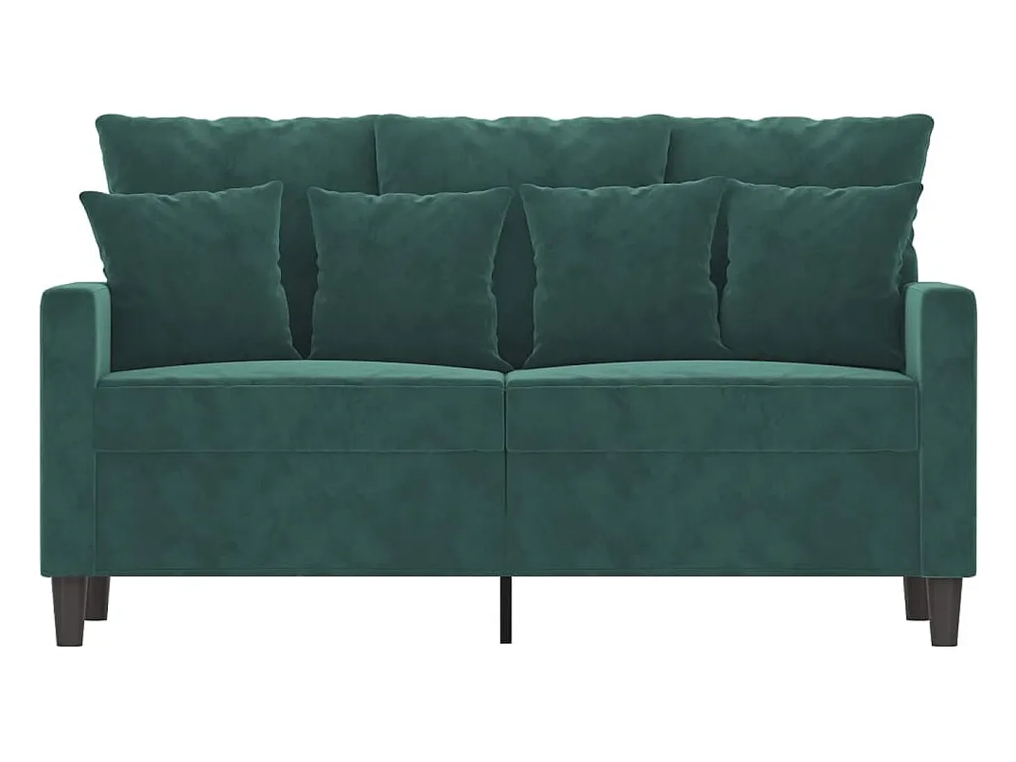 Sofá de 2 plazas de terciopelo verde oscuro 120 cm ES31983