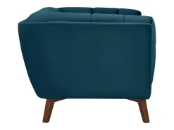Sofá de 2 plazas de terciopelo azul oscuro - Mona