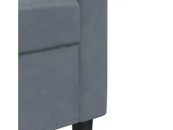 Sofá de 2 plazas de terciopelo gris oscuro 120 cm