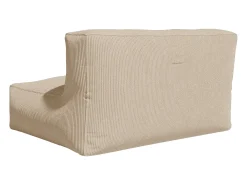 Sofá de 2 plazas de terciopelo color beige acanalado NOUMARA