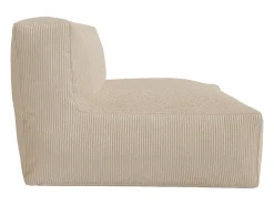 Sofá de 2 plazas de terciopelo color beige acanalado NOUMARA
