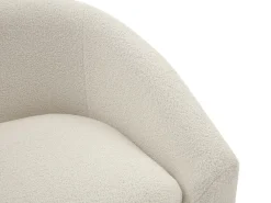 Sofá de 2 plazas en tela bouclé color blanco OSSANA