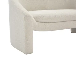 Sofá de 2 plazas en tela bouclé color blanco OSSANA