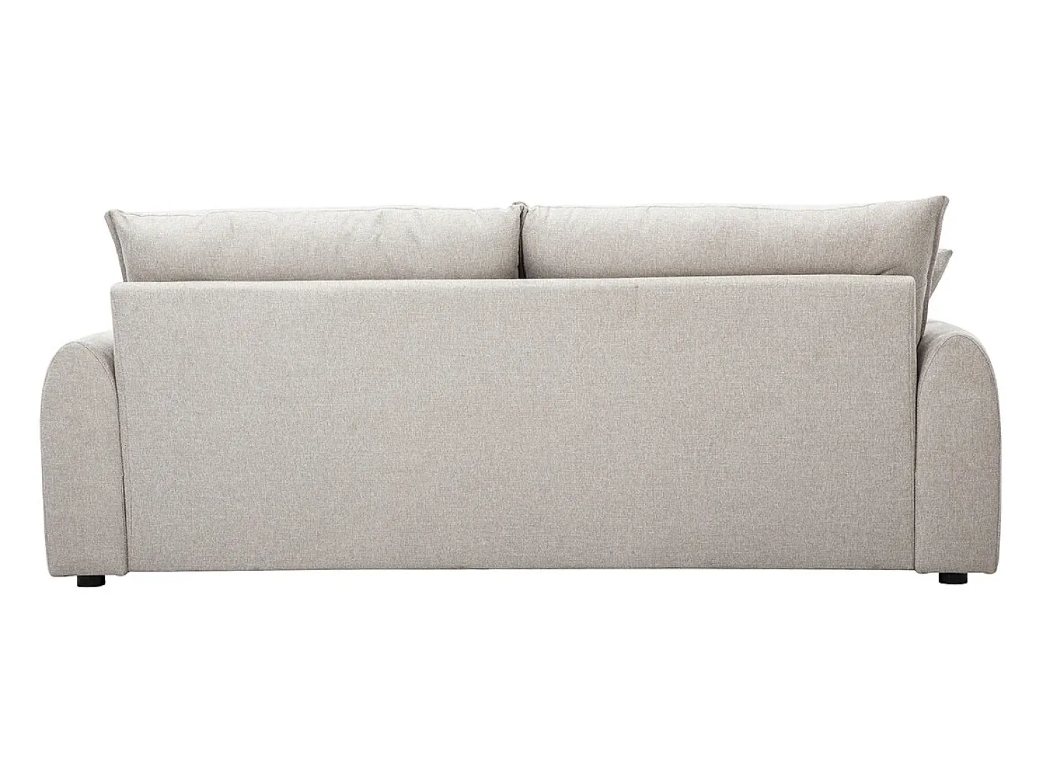 Sofá de 3 plazas en tela efecto terciopelo texturizado beige PIO