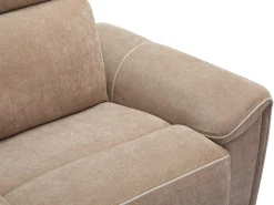Sofá de 3 plazas reclinable eléctrico de tela color topo DJARALO