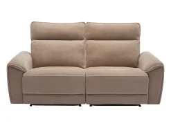 Sofá de 3 plazas reclinable eléctrico de tela color topo DJARALO