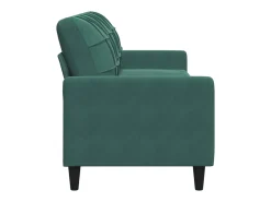 Sofá de 3 plazas terciopelo verde oscuro 210 cm