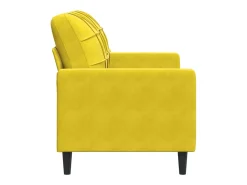 Sofá de 2 plazas terciopelo amarillo 120 cm