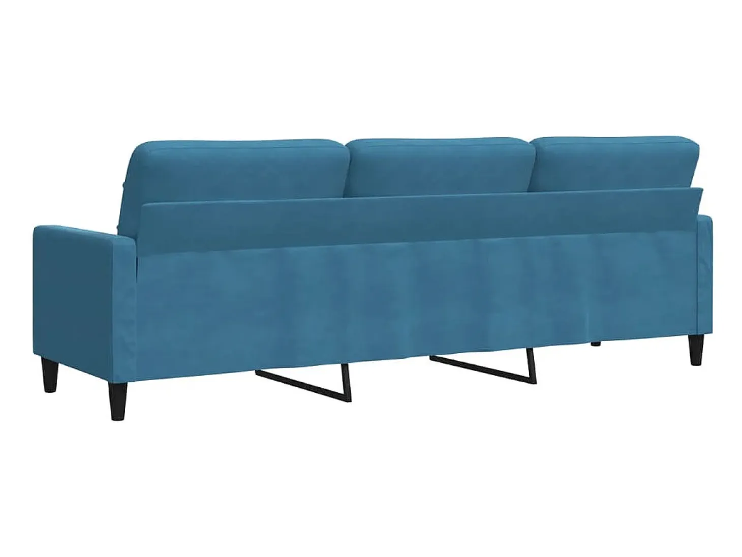 Sofá de 3 plazas terciopelo azul 210 cm