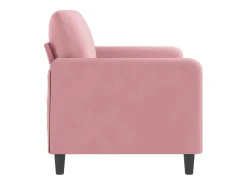 Sofá de 2 plazas terciopelo rosa 140 cm