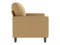 Sofá de 2 plazas terciopelo marrón 120 cm