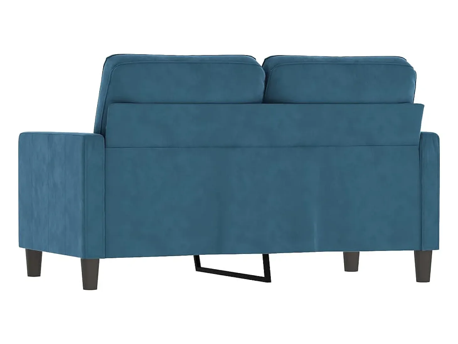 Sofá de 2 plazas terciopelo azul 120 cm