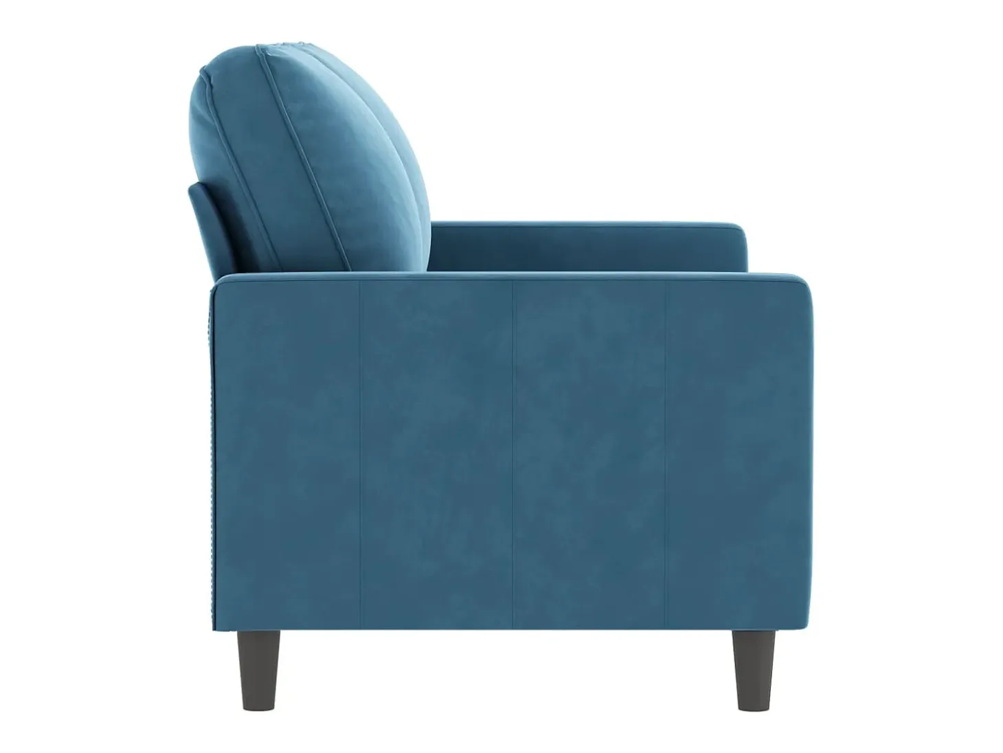 Sofá de 2 plazas terciopelo azul 120 cm