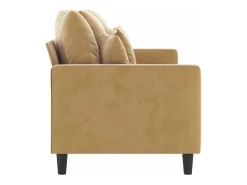 Sofá de 3 plazas terciopelo marrón 180 cm