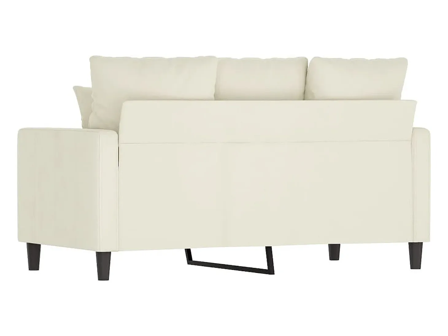 Sofá de 2 plazas terciopelo color crema 120 cm