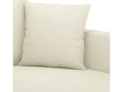 Sofá de 2 plazas terciopelo color crema 120 cm