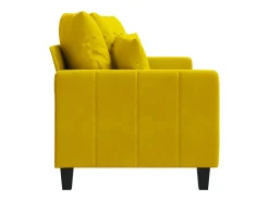 Sofá de 2 plazas terciopelo amarillo 140 cm