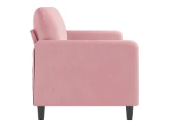 Sofá de 3 plazas terciopelo rosa 180 cm