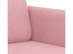 Sofá de 3 plazas terciopelo rosa 180 cm