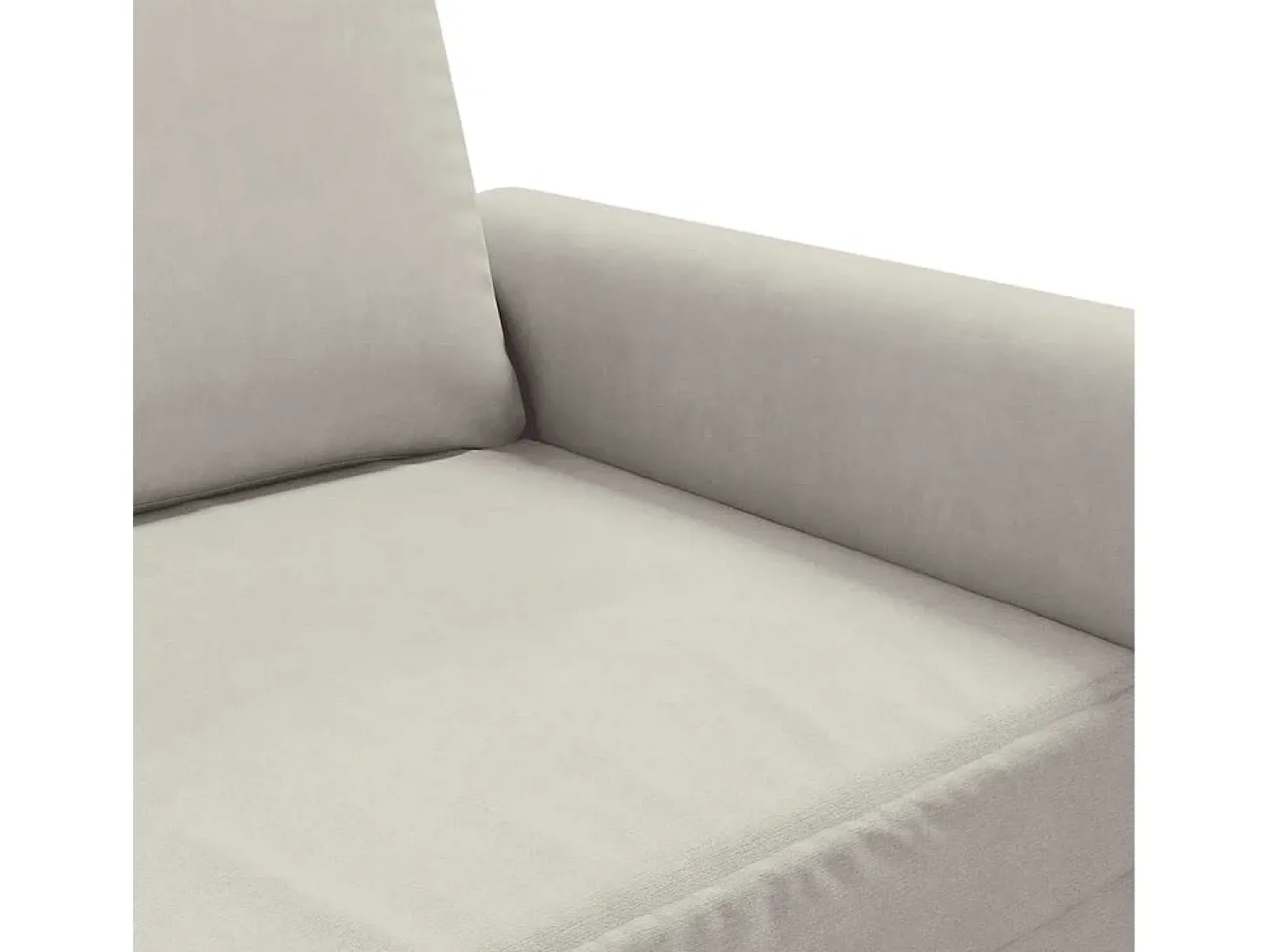 Sofá de 2 plazas terciopelo color crema 140 cm