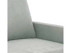 Sofá de 3 plazas terciopelo gris claro 180 cm