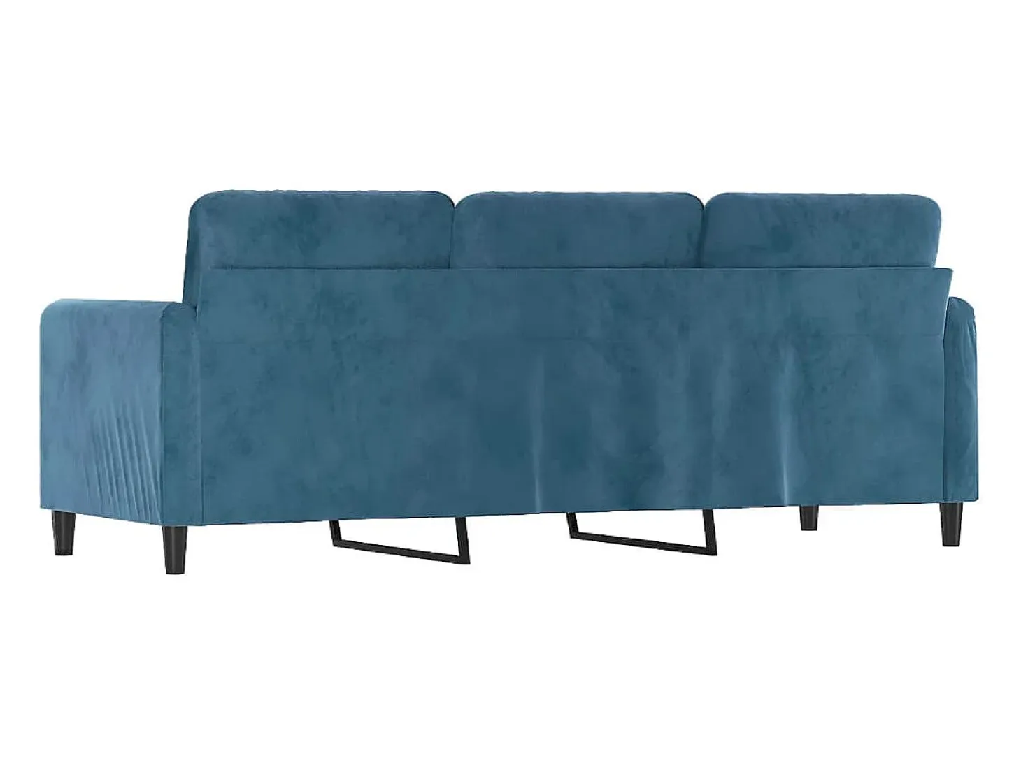 Sofá de 3 plazas terciopelo azul 180 cm