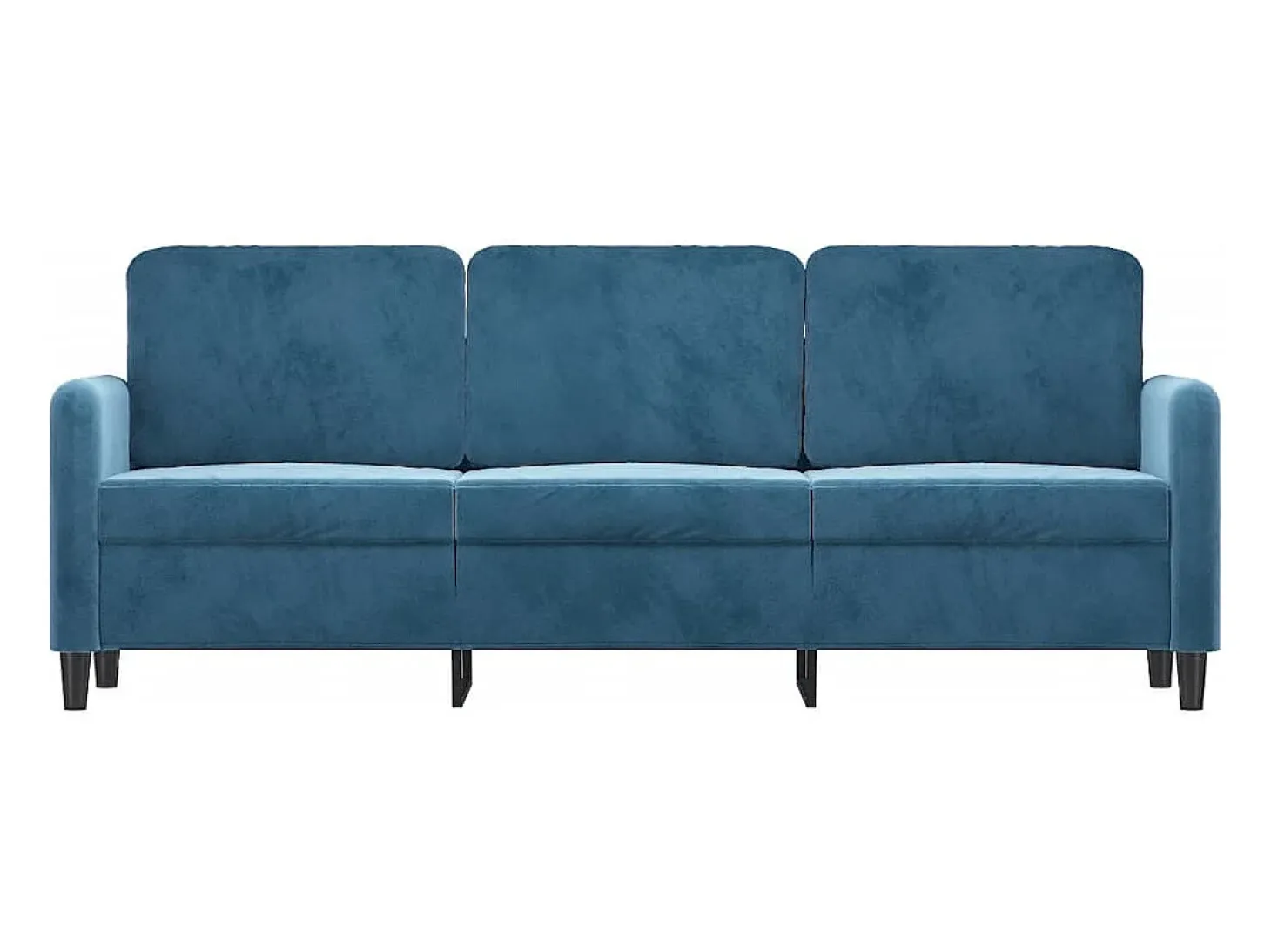 Sofá de 3 plazas terciopelo azul 180 cm