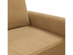 Sofá de 2 plazas terciopelo marrón 120 cm