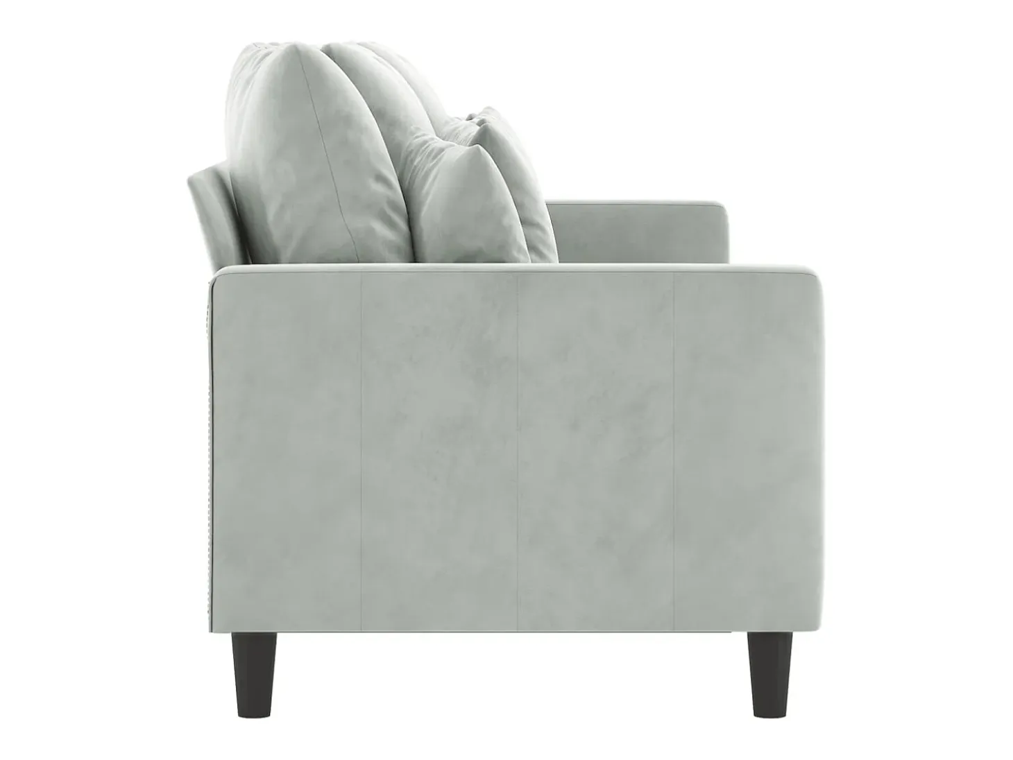 Sofá de 3 plazas terciopelo gris claro 180 cm