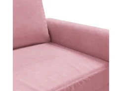 Sofá de 2 plazas terciopelo rosa 120 cm