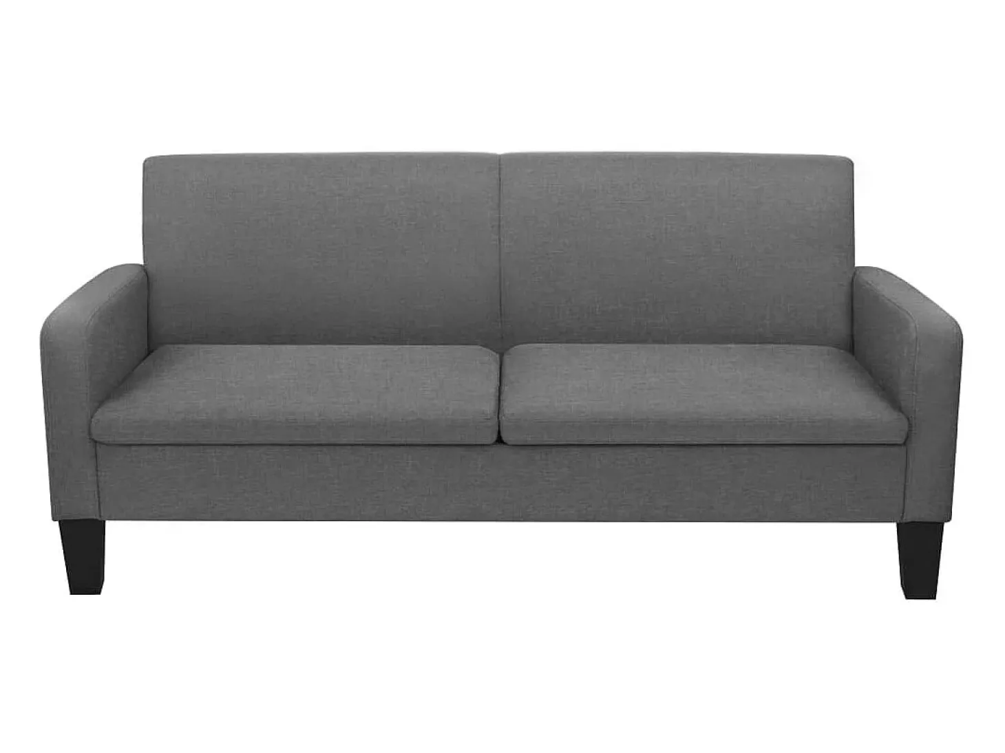 Sofá de 3 plazas 180x65x76 cm gris oscuro