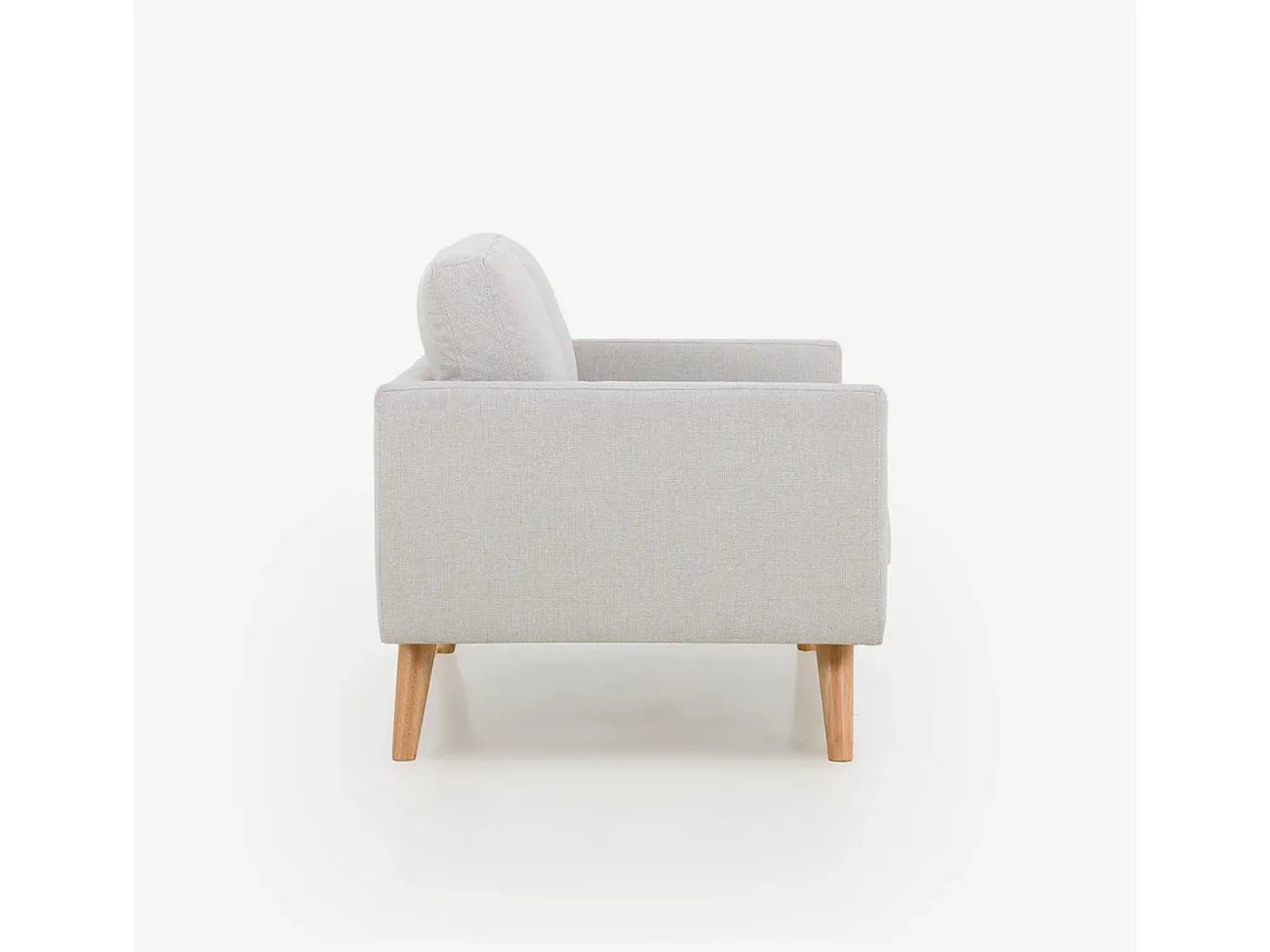 Sofá de diseño moderno escandinavo de 2 plazas de tela Marek - Beige