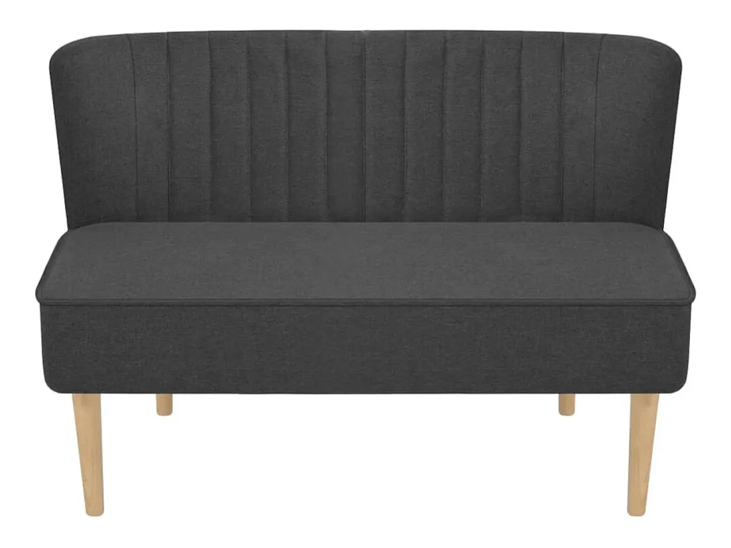 Sofá de tela gris oscuro 117x55,5x77 cm