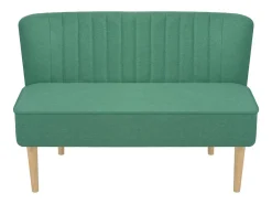Sofá de tela verde 117x55,5x77 cm