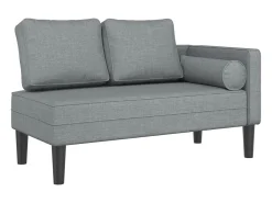 Sofá diván con cojines tela gris claro ES783978