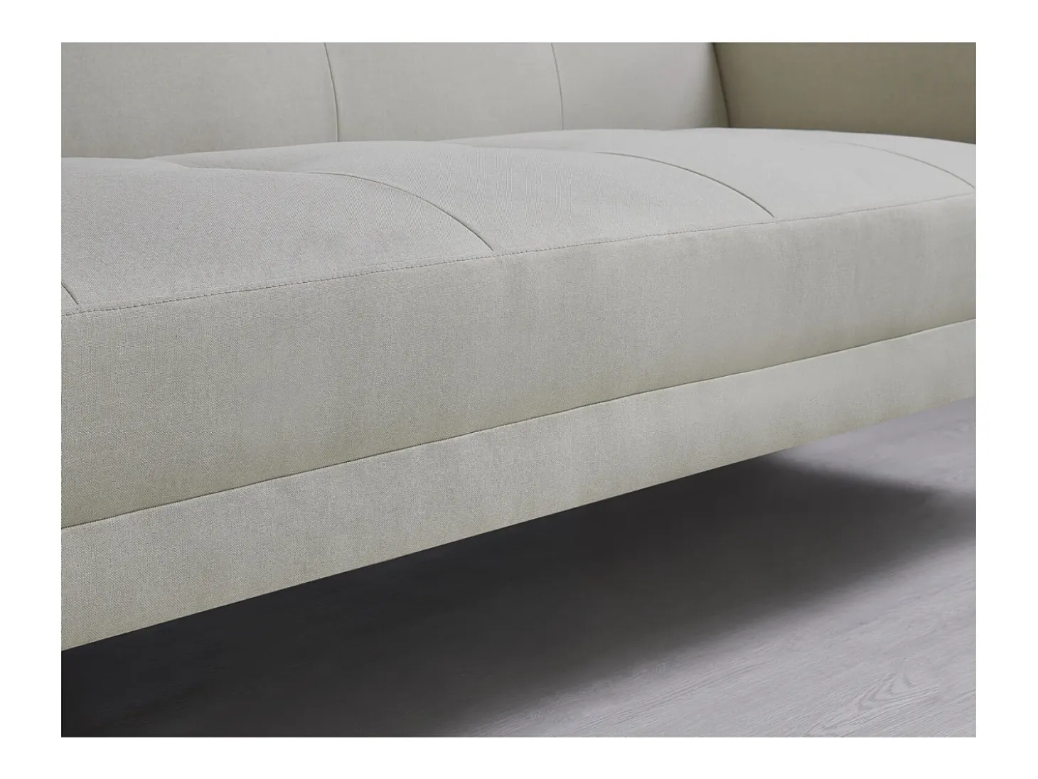 Sofá escandinavo convertible 3 plazas de tela beige WOODEN