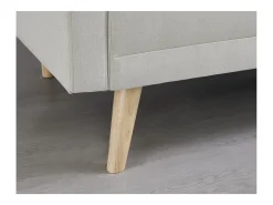 Sofá escandinavo convertible 3 plazas de tela beige WOODEN
