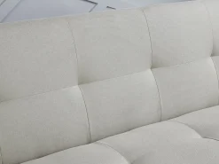 Sofá escandinavo convertible 3 plazas de tela beige WOODEN