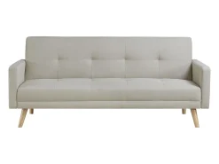 Sofá escandinavo convertible 3 plazas de tela beige WOODEN