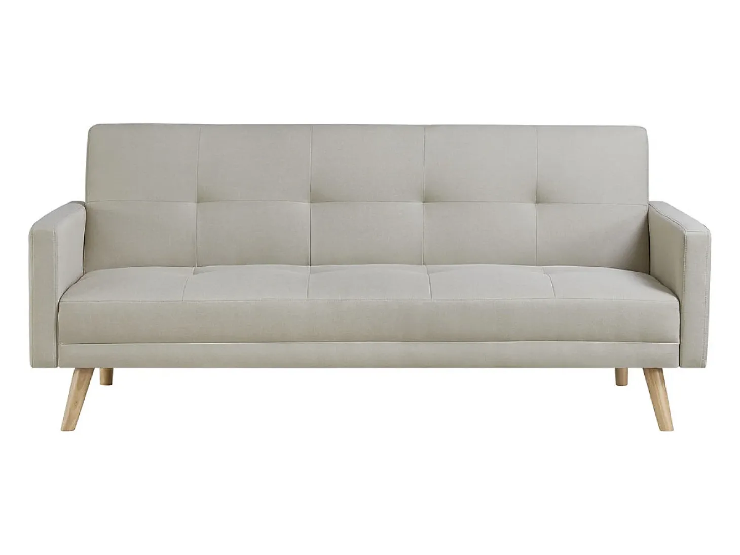 Sofá escandinavo convertible 3 plazas de tela beige WOODEN