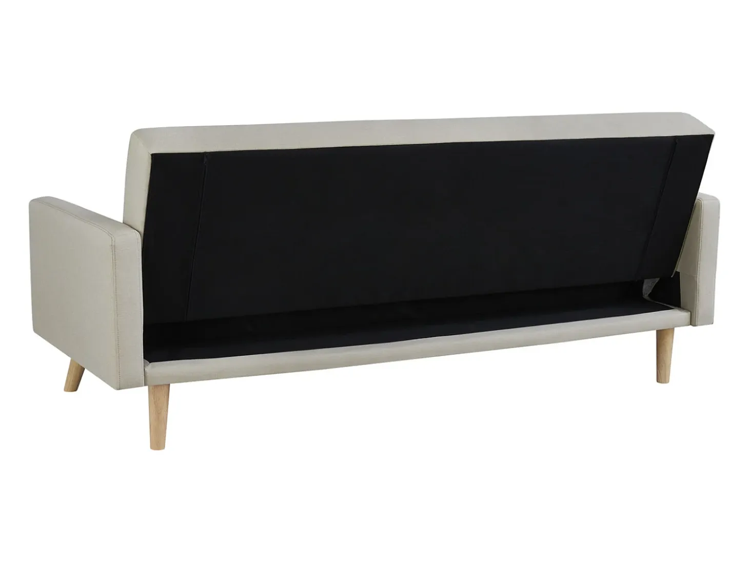 Sofá escandinavo convertible 3 plazas de tela beige WOODEN